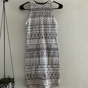 Hollister aztec tribal patterned tank style body on dress (XS)